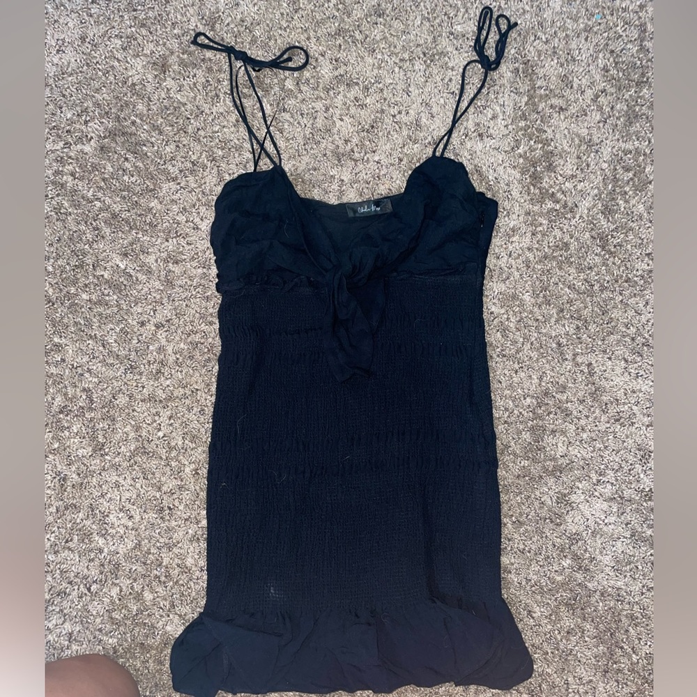 Black mini dress